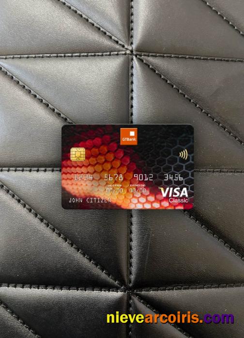 Nigeria GTBank visa classic card photolook
